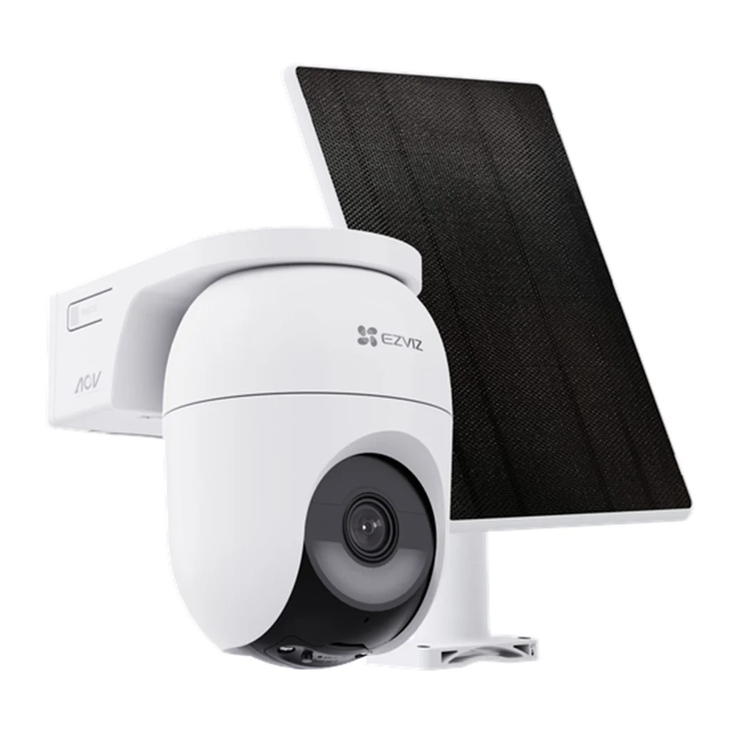 Kit Cámara IP WiFi Domo PT WiFi 4MP (2K+) Full Color con Panel Solar, Ezviz CB8 Lite CS‑CB8C/SP‑R100