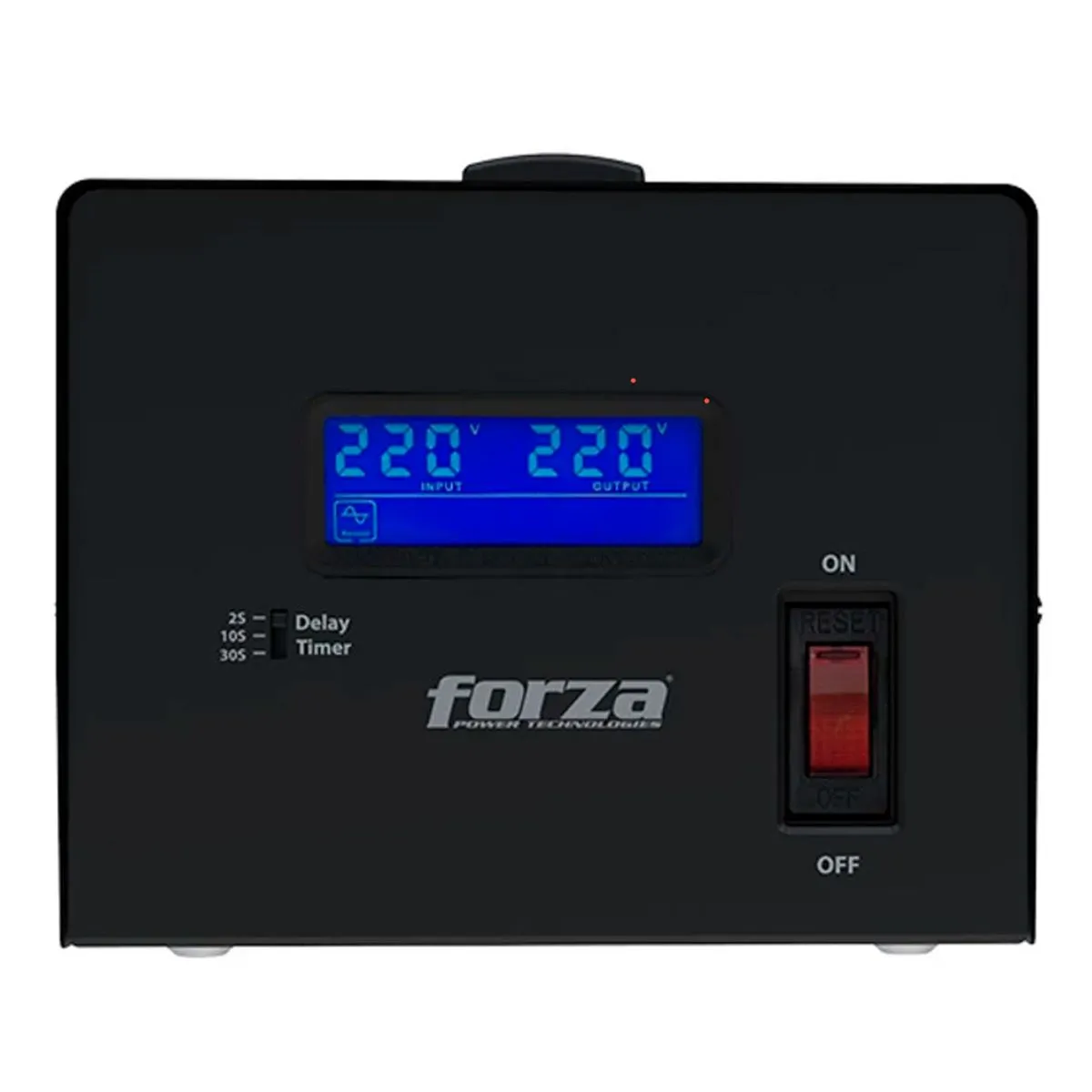 Estabilizador de Voltaje Forza FVR-6002, 6000VA/3000W, 3 Tomas, Negro, foto 1