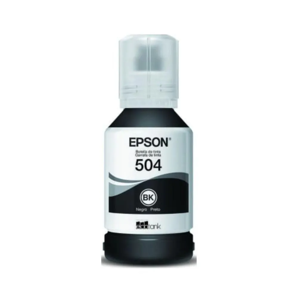 Botella de Tinta Original Epson T504 Negro 127ml para EcoTank L4150, L4160, L6161 y L6171
