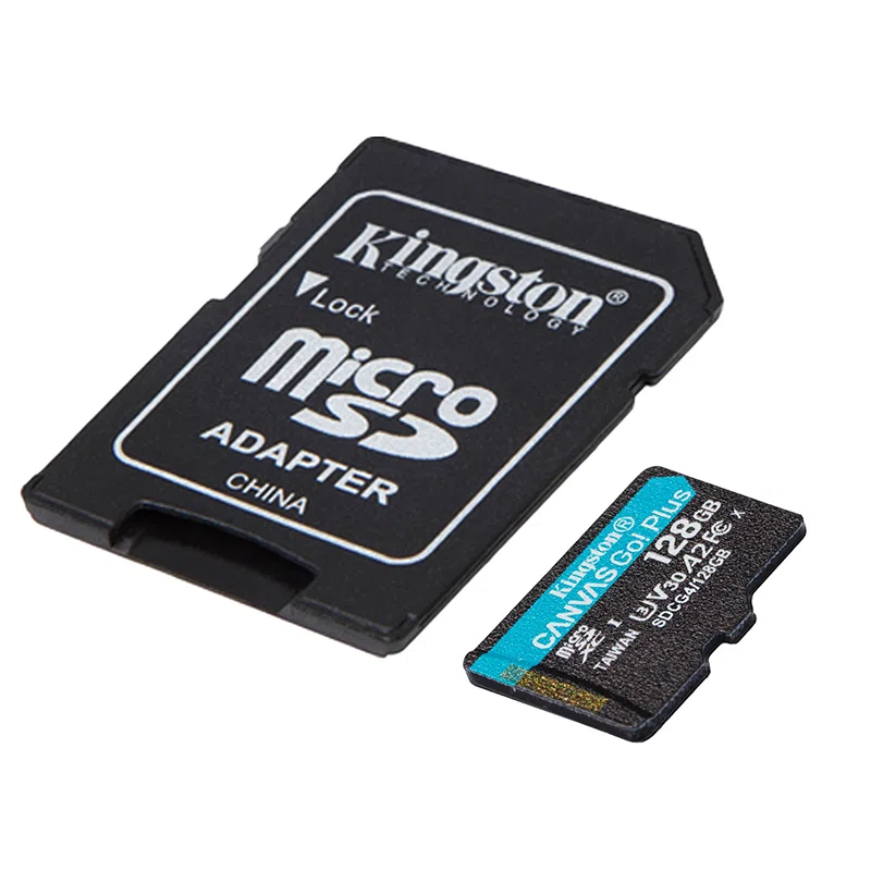Memoria Flash microSD Kingston Canvas Go! Plus, 128GB, con Adaptador SD