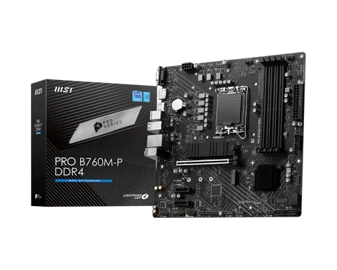 Placa Madre MSI Pro B760M-P DDR4, Chipset Intel B760, LGA1700, HDMI, DP, VGA, mATX