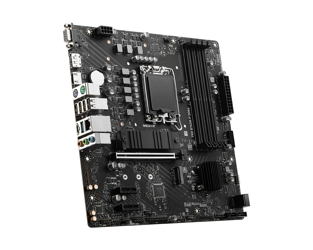 Placa Madre MSI Pro B760M-P DDR4, Chipset Intel B760, LGA1700, HDMI, DP, VGA, mATX