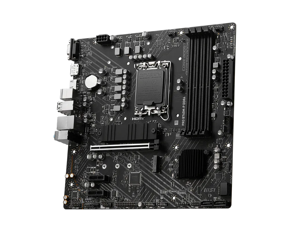Placa Madre MSI Pro B760M-P DDR4, Chipset Intel B760, LGA1700, HDMI, DP, VGA, mATX