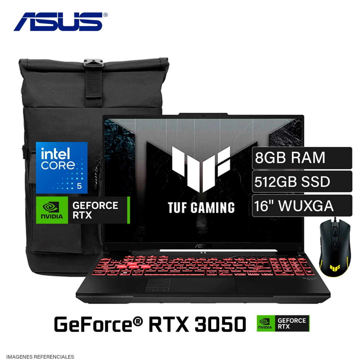 Laptop ASUS TUF Gaming FX607V / 5 - 210H / 8GB DDR5 / SSD 512GB / RTX3050 6GB / 16" / No OS