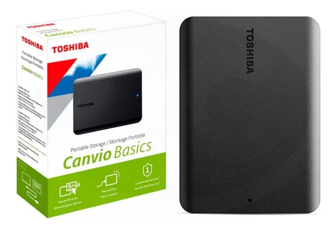 Disco Duro Externo Toshiba Canvio Basics 4TB 2.5", USB 3.2 Gen 1, Color Negro
