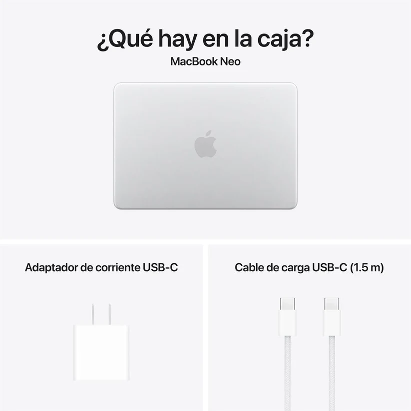 Macbook Neo Silver / A18 Pro 8GB RAM / 256 SSD / 13" / Spanish