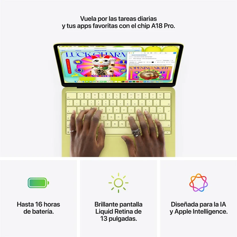Macbook Neo Silver / A18 Pro 8GB RAM / 256 SSD / 13" / Spanish