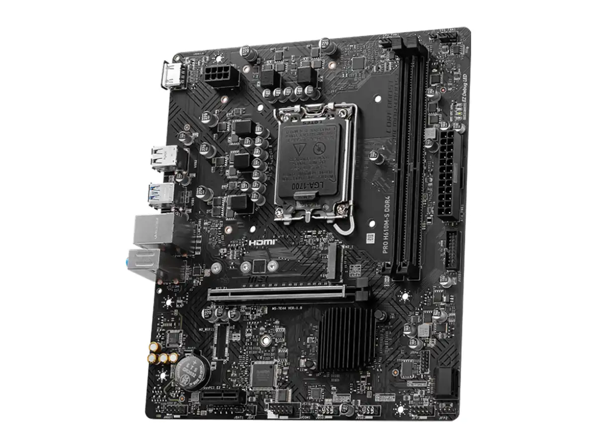 Placa Madre MSI Pro H610M-S DDR4, Intel H610, LGA1700, Micro-ATX, M.2 PCIe 3.0, PCIe 4.0, LAN Gigabit