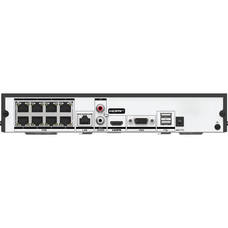 NVR IP 8 Canales PoE H.265+4K HDMI/VGA 1 HDD Hikvision HK-DS7608NI-Q1/8P