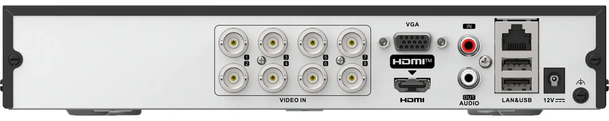DVR 8CH 1080P HK‑DS7208HGHI‑M1/T 1HDD Hikvision con Audio