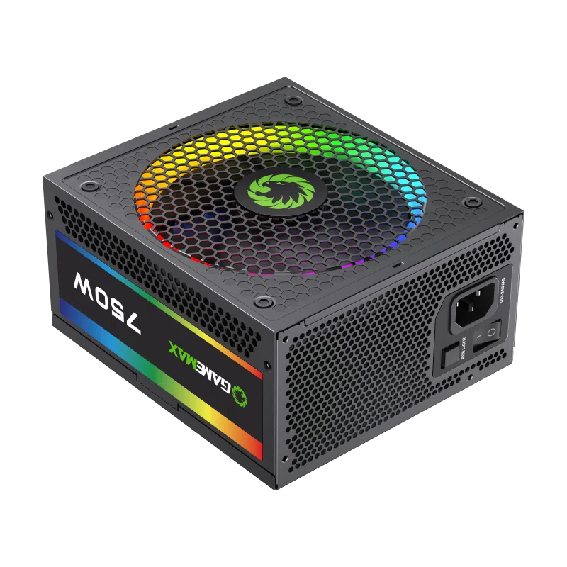 Fuente de Poder RGB-750W Modular Gamemax 80P Gold