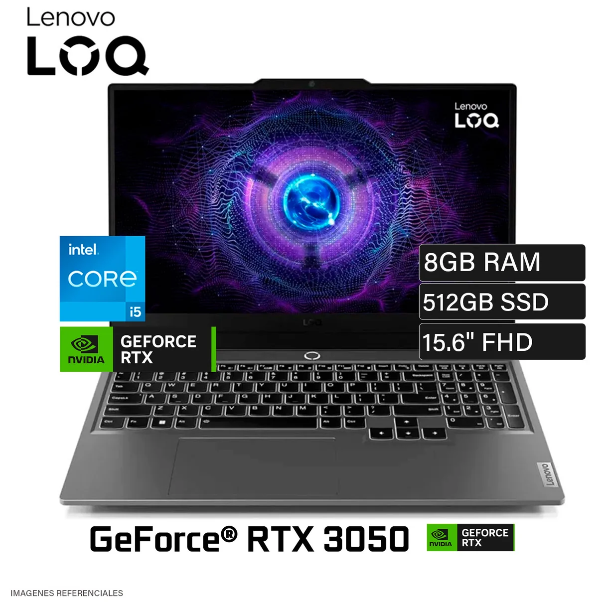 Laptop Lenovo LOQ 15IRX9 Intel Core i7-13650HX 16GB RAM 512GB SSD RTX 3050-6GB 15.6" FHD 144Hz