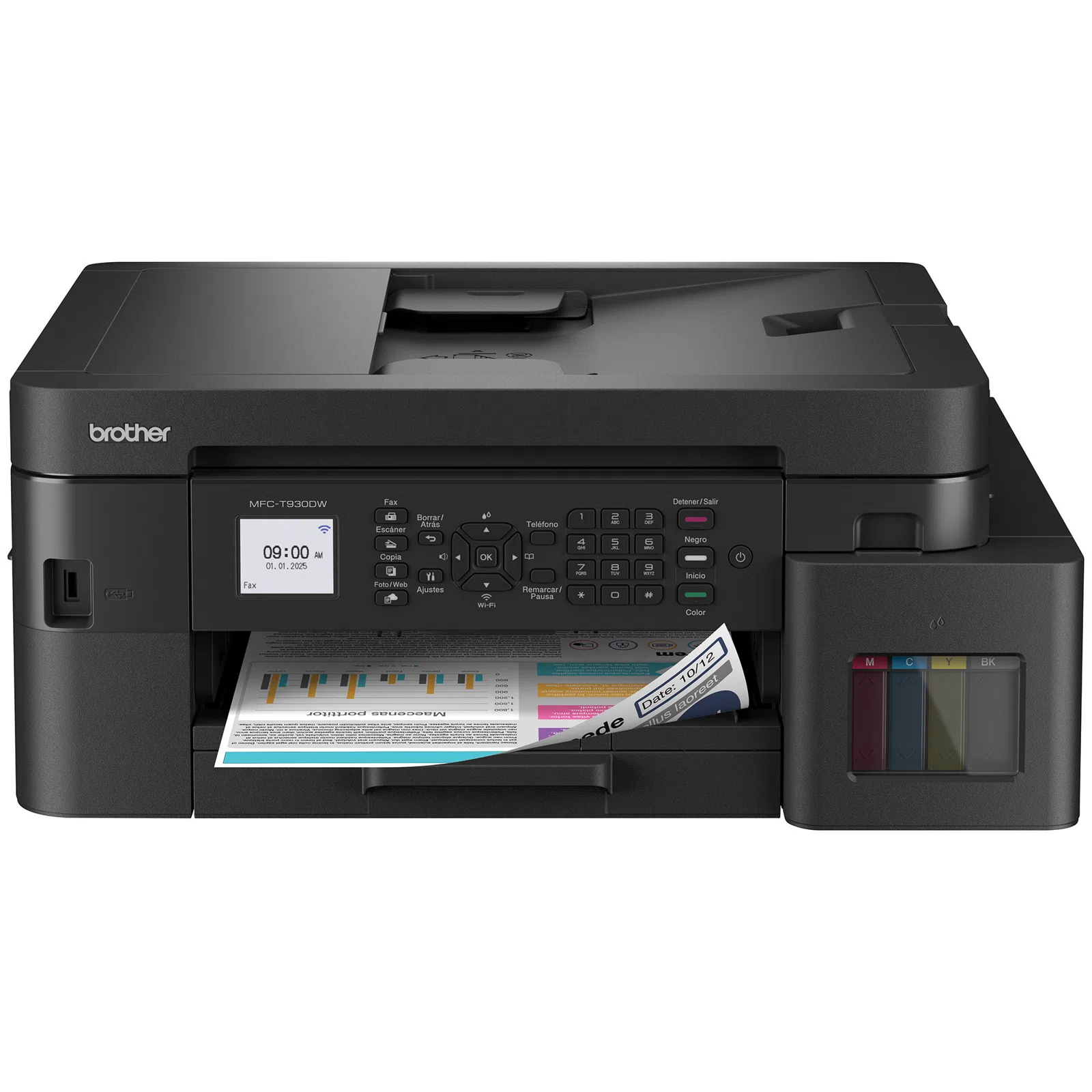Impresora Multifuncional Brother MFC-T930DW / WiFi / USB / Ethernet / P. LCD / Dúplex / ADF
