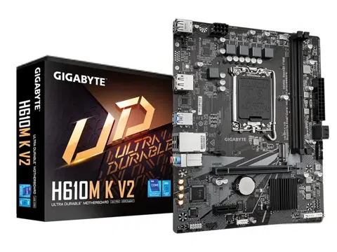 Placa Madre Gigabyte H610M K V2 DDR5, Intel H610, LGA1700, Micro-ATX, M.2 PCIe 3.0, PCIe 4.0, LAN Gigabit