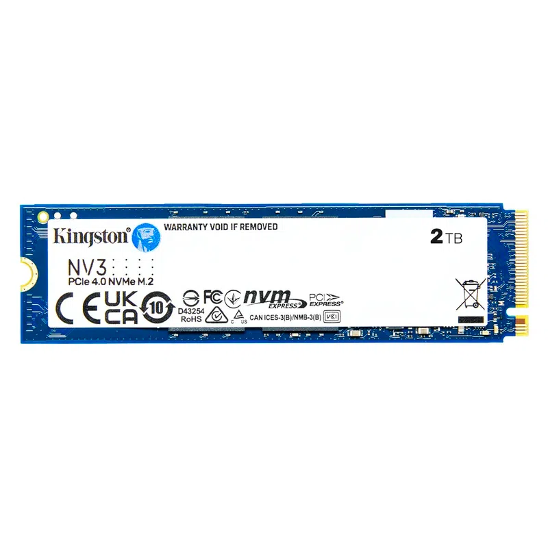 Unidad en Estado Sólido Kingston 2000GB NV3 PCIe 4.0 NVMe M.2 SSD