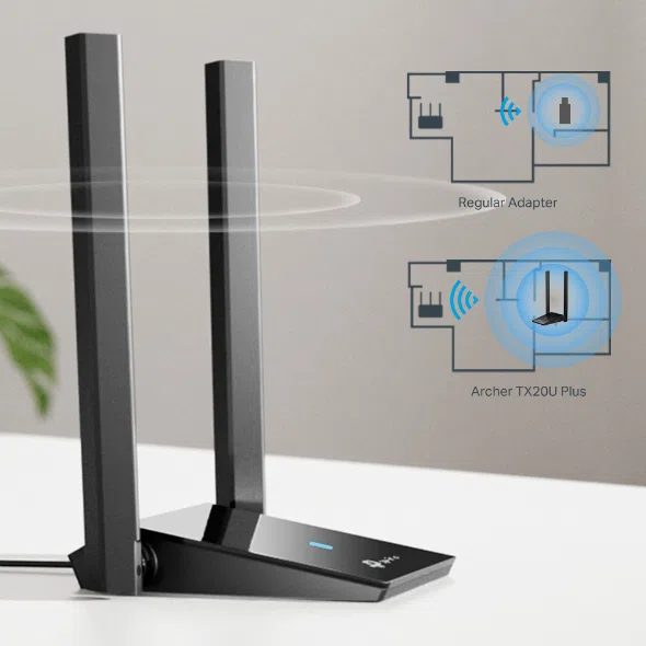 Adaptador USB Archer TX20U Plus TP-Link Wi-Fi 6 con 2 Antenas AX1800