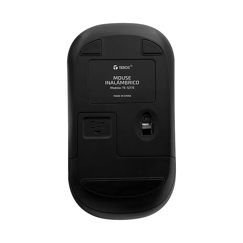 Mouse Óptico Inalámbrico Teros TE-1217S 1000 dpi, 2.4GHz, Receptor USB, 3 Botones, Negro