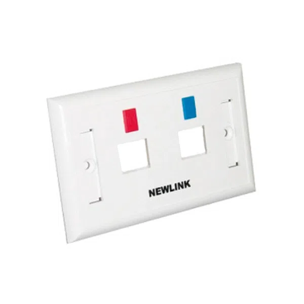Placa Pared Newlink 2 Puertos