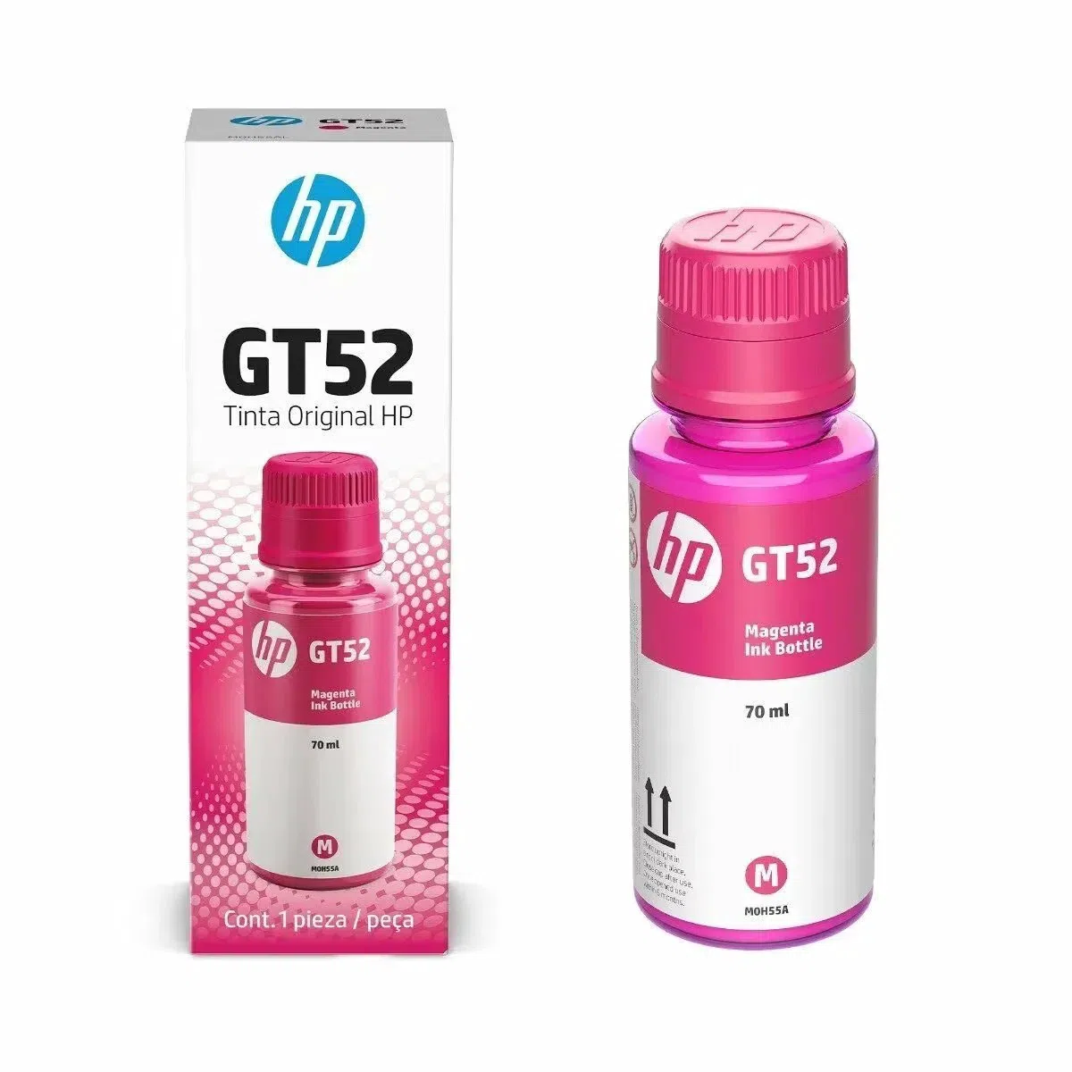 Botella de Tinta Original HP GT52 Magenta 70ml, Rendimiento 8,000 Páginas