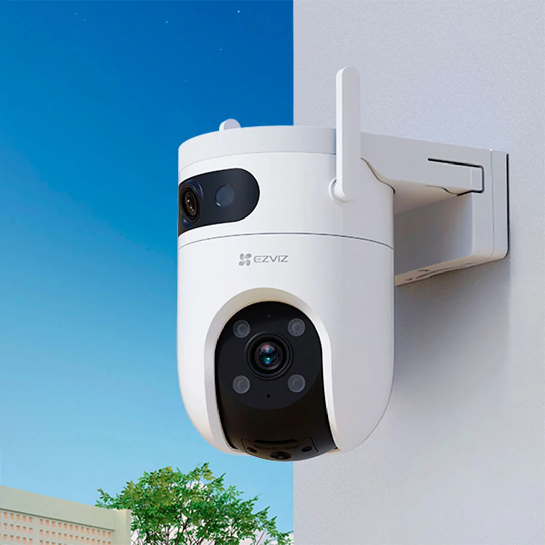 Cámara IP WiFi Domo 2K Dual Lente (3MP+3MP) PT Motorizada, Exterior IP66 Ezviz CS-H9C-R100-8H33WKFL