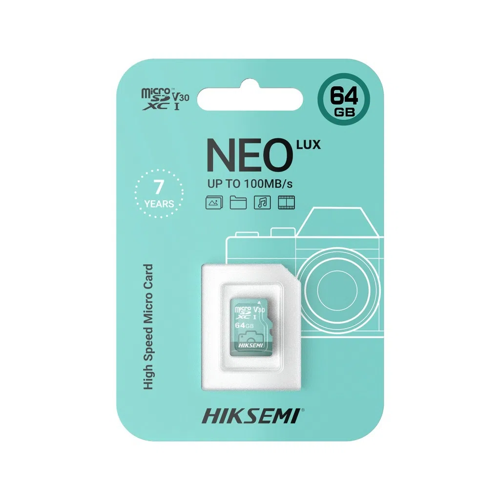Memoria Micro SD Card 64GB HikSEMI Neo Lux