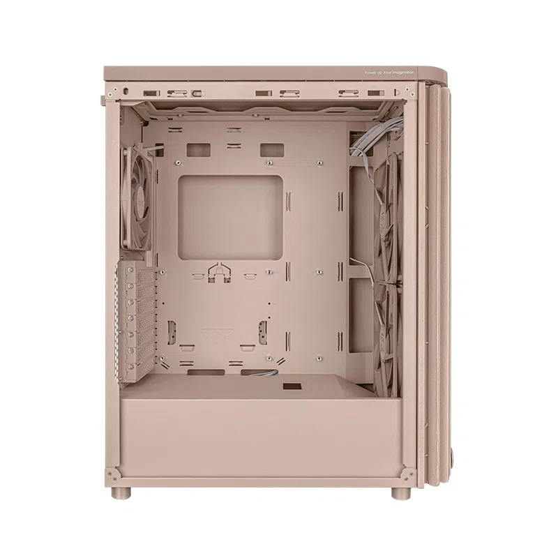 Case ASUS ProArt PA401 Wood Edition Beige - Tempered Glass Panel