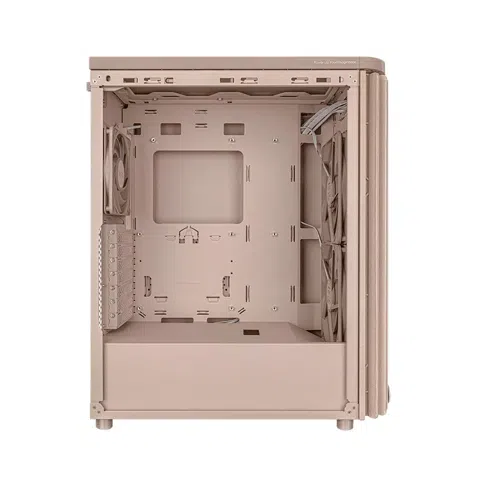 Case ASUS ProArt PA401 Wood Edition Beige - Tempered Glass Panel