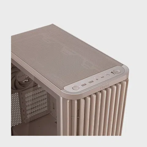 Case ASUS ProArt PA401 Wood Edition Beige - Tempered Glass Panel