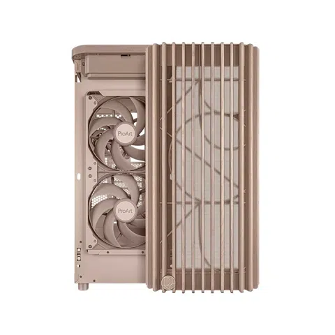 Case ASUS ProArt PA401 Wood Edition Beige - Tempered Glass Panel