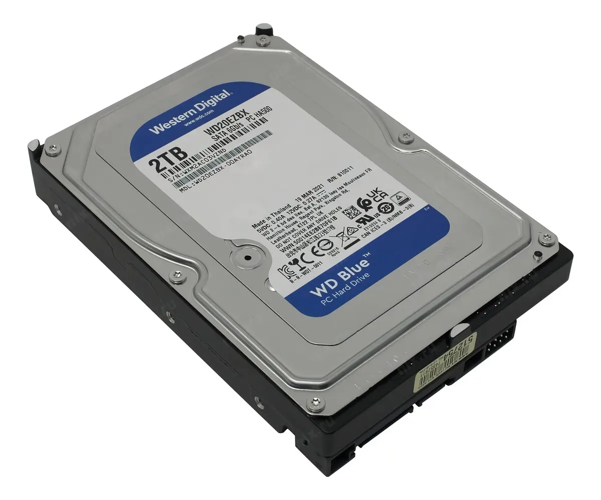 Disco Duro Interno Western Digital WD Blue 2TB 3.5", SATA III 6 Gb/s, 7200 RPM, 256MB Caché