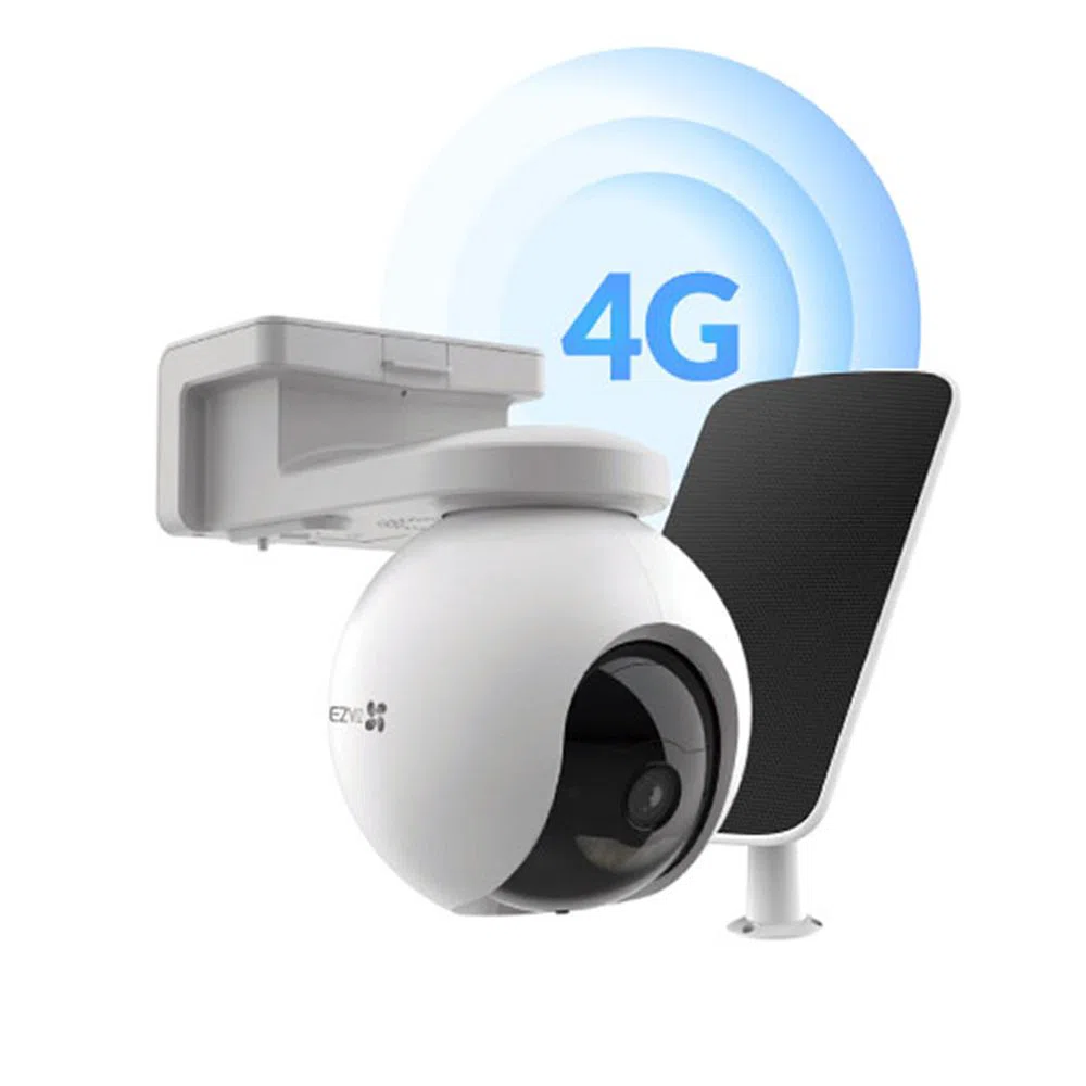 Kit Cámara IP Exterior 4G LTE PT 2K (3MP) Full Color con Panel Solar Ezviz CS‑EB8‑R100