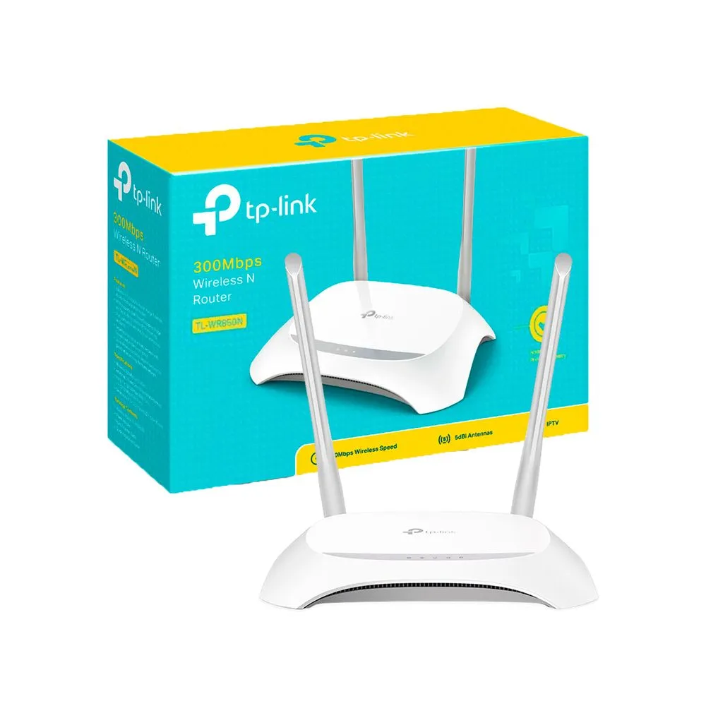 Router Inalámbrico TP-Link TL-WR840N Wi-Fi 4 300Mbps 2.4GHz, 2 Antenas, 4 Puertos LAN 10/100 Mbps
