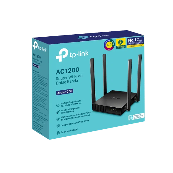 Router Wi-Fi de Doble Banda AC1200 TP-Link Archer C50