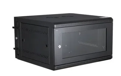 Gabinete de Pared Rack 6RU Puerta de Vidrio Negro ZKTeco ZK‑R6U‑5406A (53X40X40)