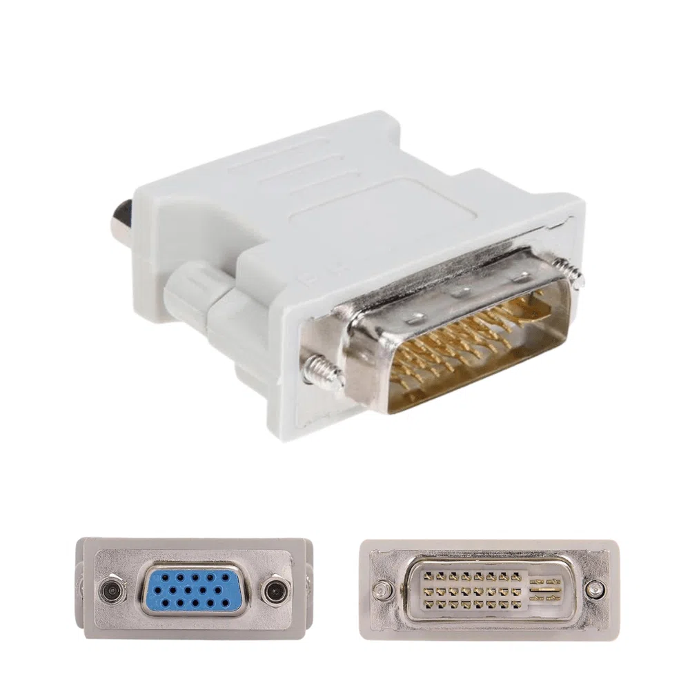 Adaptador DVI-VGA Macho 24+5 Blanco