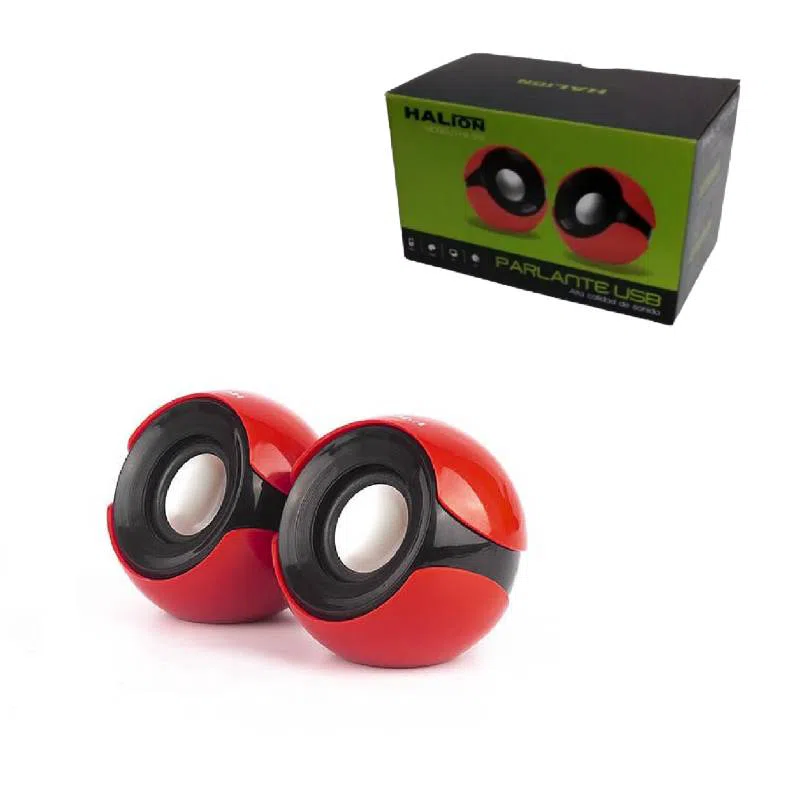 Parlante USB 2.0 Halion HA-S12 NG/Rojo