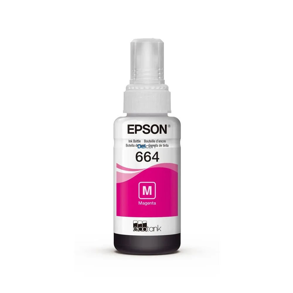 Botella de Tinta Original Epson 664 Magenta 70ml para EcoTank L210, L355, L380, L455 y L555