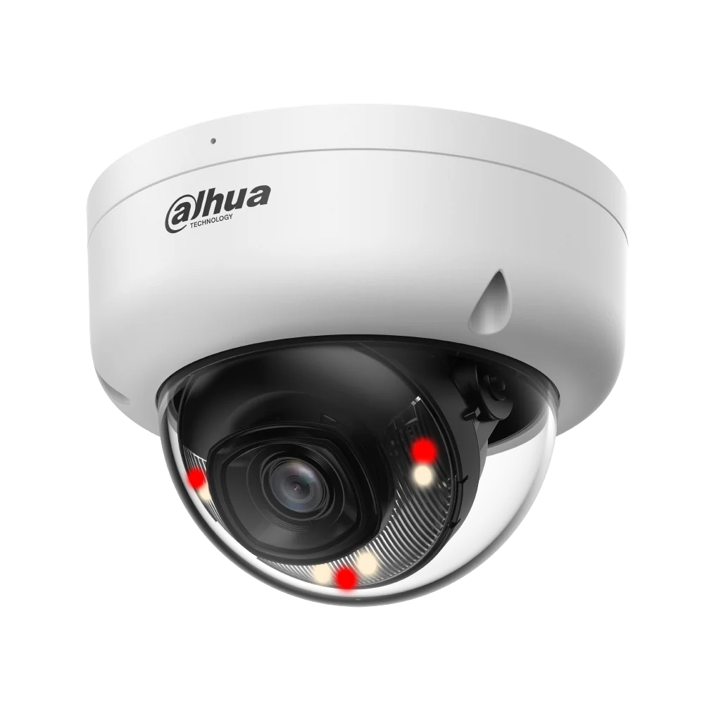 Cámara Domo IP PoE 4MP(2K) DWDR Dahua DH-IPC-HDW1439T1-A-LED-S6 Micrófono Full Color