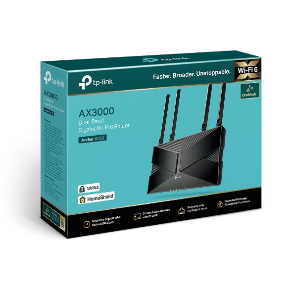 Router TP-Link Archer AX53 Wi-Fi 6 Doble Banda AX3000