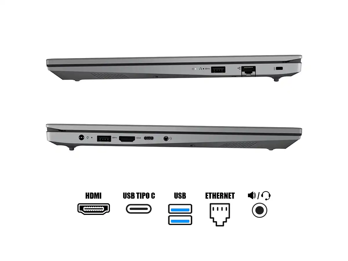 Laptop Lenovo V15 G4 AMD Athlon Silver 7120U RAM 8GB Disco 256GB SSD 15.6" FHD FreeDOS (82YU00X5LM)