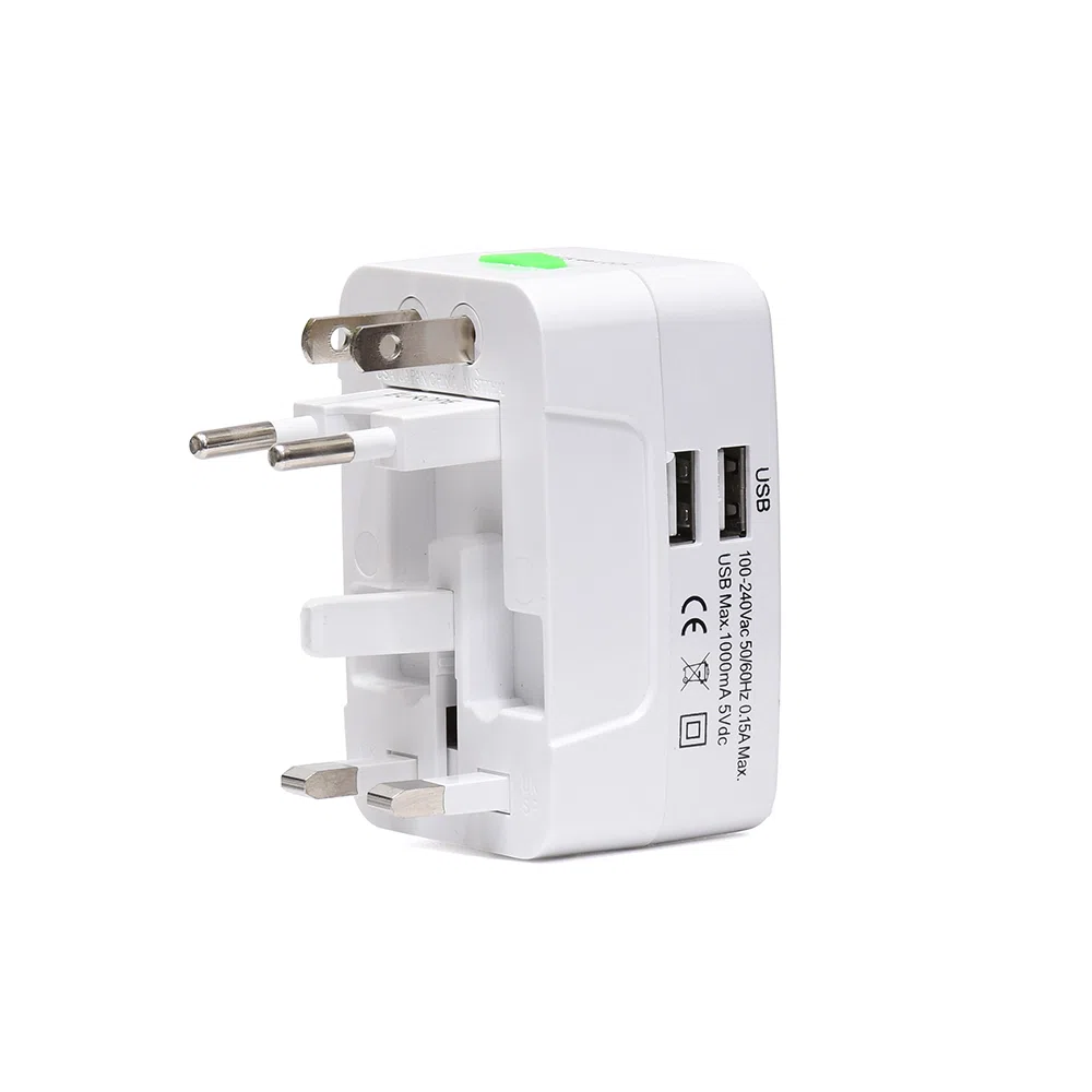 Adaptador de Corriente Universal con Switch + USB Mod. Viajero DC-35