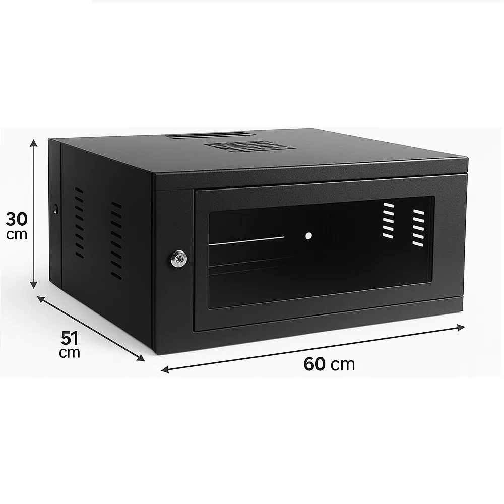 Gabinete Metálico de Pared 6RU (30X60X51CM) Pivoteable