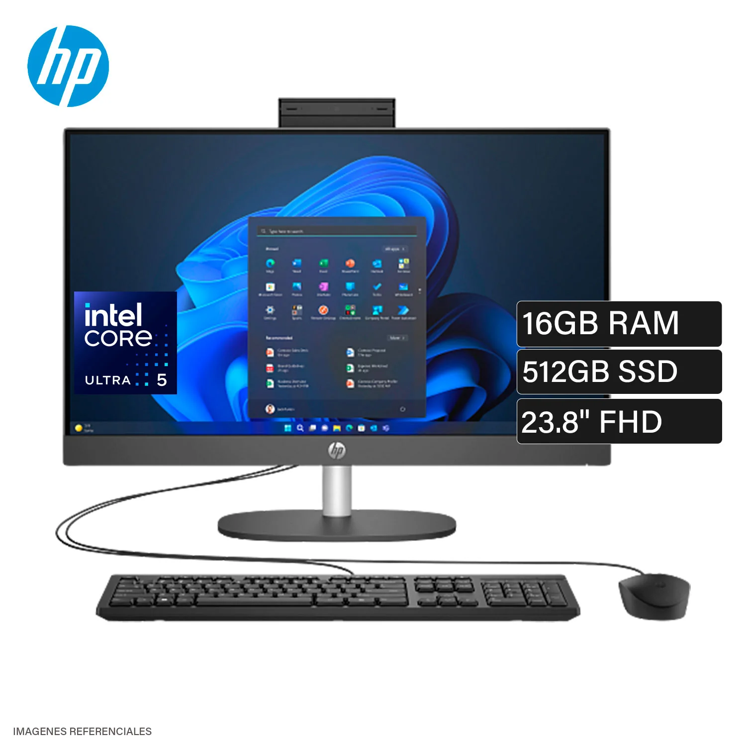 All in One HP ProOne 240 G10 Intel Core Ultra 5 125U 16GB 512GB SSD 23.8" FHD - CQ1V5LT