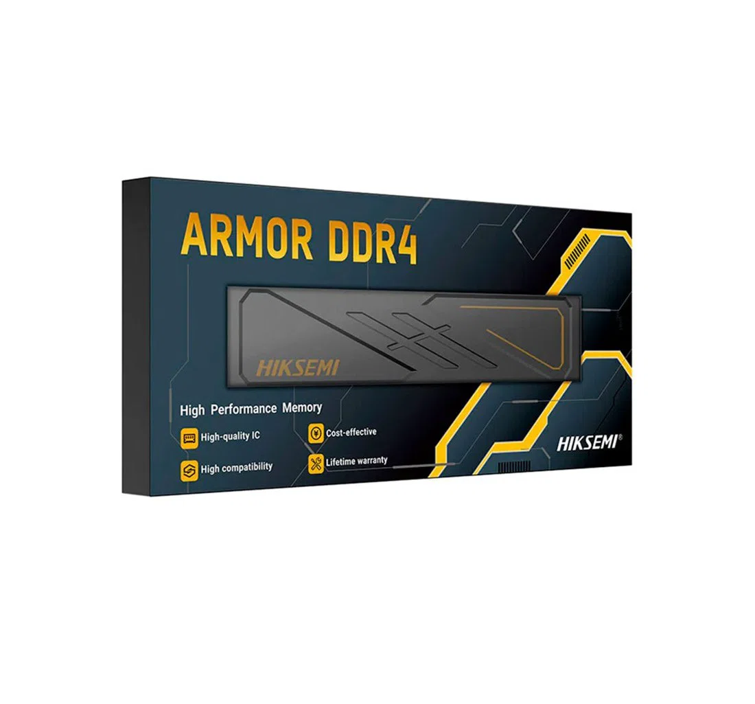 Memoria RAM HikSEMI Armor Black 8GB DDR4 3200MHz UDIMM para PC, XMP 2.0, Disipador Negro