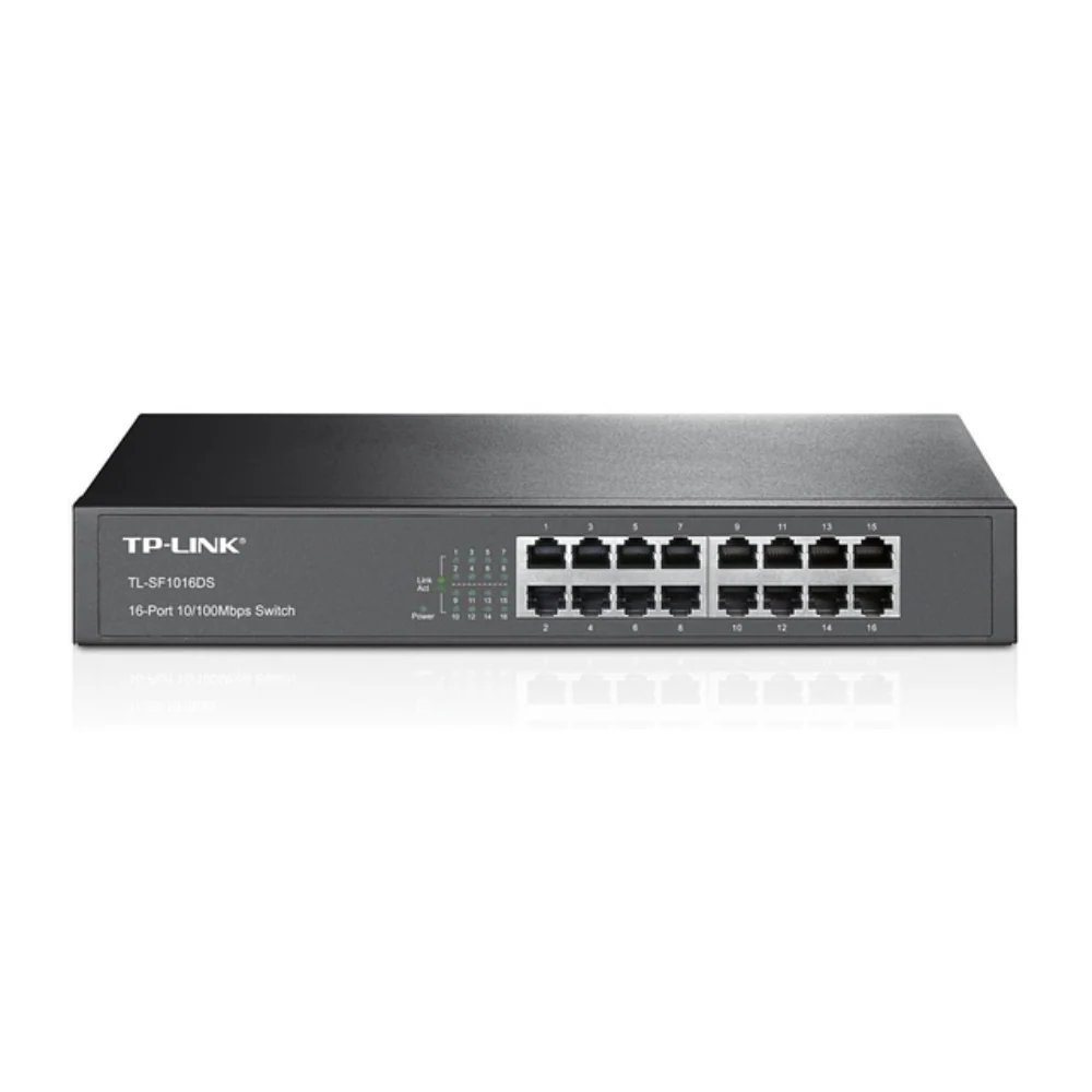 Switch 16 Puertos 10/100MBPS TP-Link TL-SF1016DS Fast Ethernet Rackeable