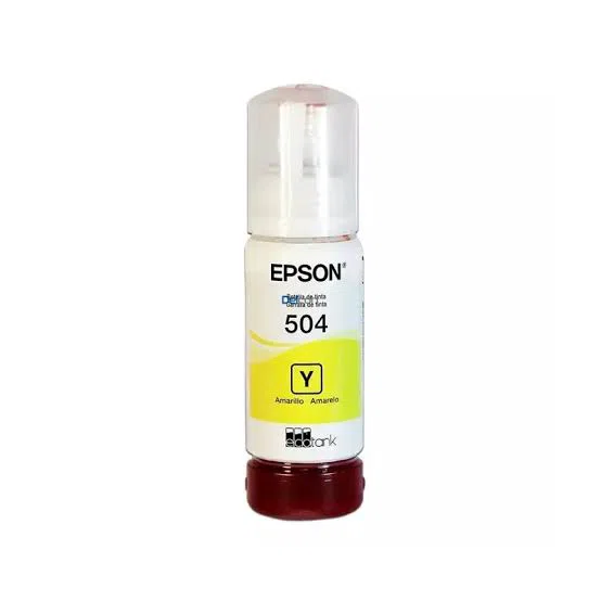 Botella de Tinta Original Epson T504 Amarillo 70ml para EcoTank L4150, L4160, L6161 y L6171