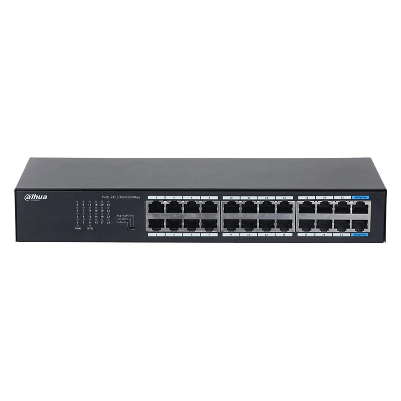 Switch PoE 24 Puertos Gigabit No Administrable Dahua DH-S3024-24GT