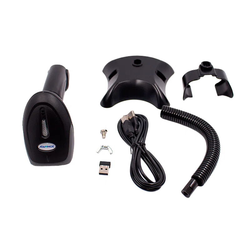 Escáner de Código de Barras 1D y 2D Wireless Advance ADV-6013, 2.4G ,Incluye Reposador