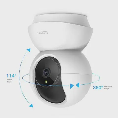 Cámara de Seguridad Tapo C200 Interior, 1080P, Wi-Fi, Infrarrojo, Rotativo, Blanco