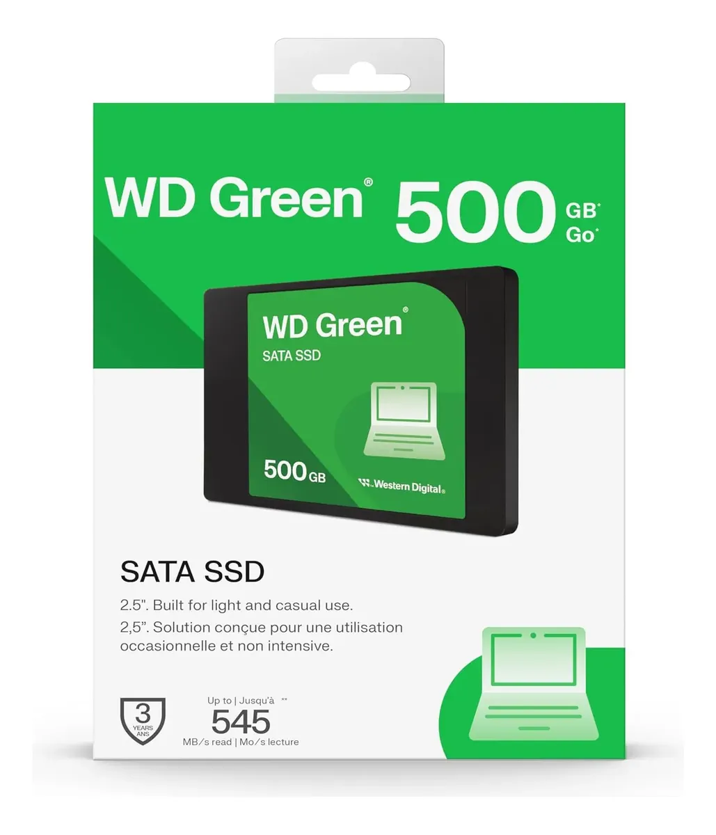 Unidad en Estado Sólido WD Green 500GB SATA 2.5", SATA III 6 Gb/s, 545 MB/s Lectura